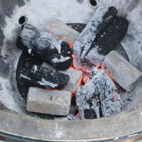 Vista 6 de Rejilla de fuego inferior de hierro fundido esmaltado de 9 pulgadas para huevo verde grande, placa de fuego de carbón de alta calor para Kamado Joe