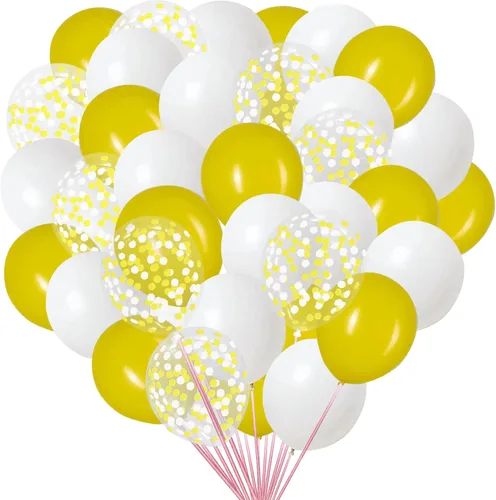 Vista 10 de Globos negros y dorados con globos de confeti negro y dorado para Año Nuevo, graduación, baby shower, boda, cumpleaños, fiestas familiares, 50