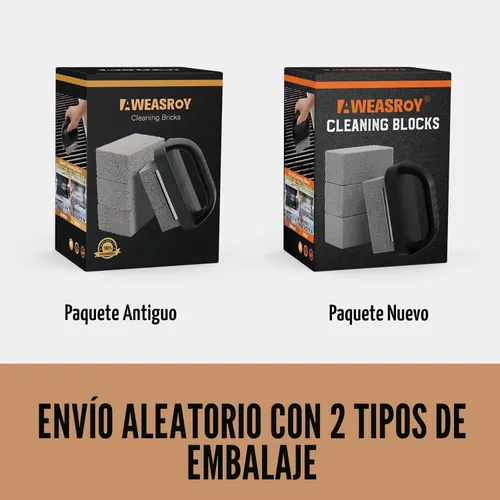 Vista 6 de AWEASROY Limpiador de Parrilla de Servicio Pesado, Ladrillos de Limpieza de Parrilla con Mango, Piedra de Limpieza de Plancha de Piedra Pómez que