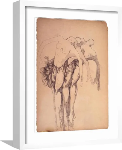 Vista 17 de ART.COM Zelda Fitzgerald - Lienzo enmarcado para pared, diseño de tres bailarinas, decoración figurativa, 12 x 16 pulgadas, marco negro con paspartú