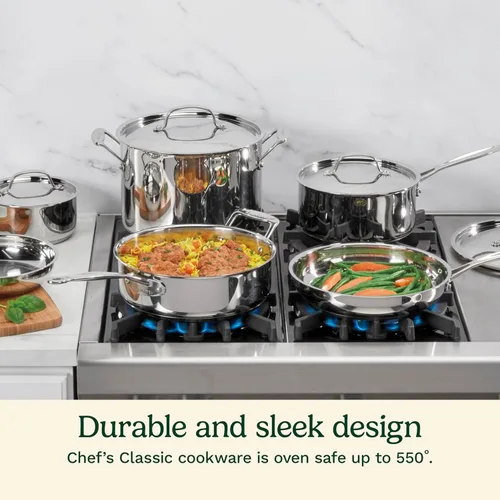Vista 2 de Cuisinart - Juego de utensilios de cocina de 7 piezas, colección Chef's Classic de acero inoxidable, 77-7P1