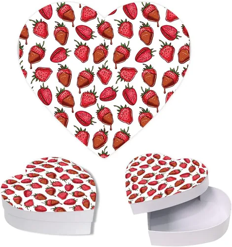 Vista 30 de Andaz Press Caja en forma de corazón para el día de San Valentín con tapa, divertida caja reutilizable en forma de corazón para tocino, caja de Bacon