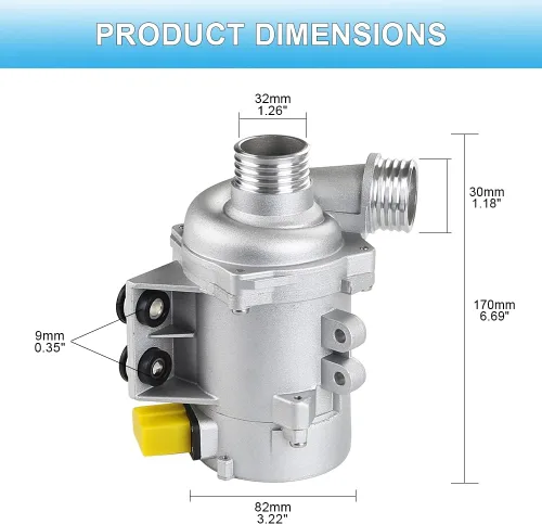 Vista 5 de JDMON Compatible con bomba de agua de motor eléctrico BMW Z4 X3 X5 325i 325xi 328i 328xi 525i 525xi 528i 528xi reemplazar 11517586925 702851208
