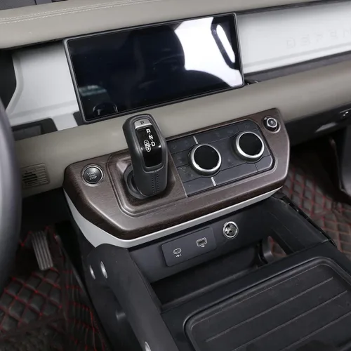 Vista 5 de Marco de botón de modo de aire acondicionado de control central ABS para Land Rover Defender 110 2020 2021 2022 2023 Accesorios de coche