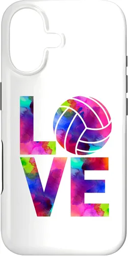 Vista 32 de Funda para iPhone 11 Pro Max Love Volleyball Watercolor Girl Team Tournament Retro Vibe
