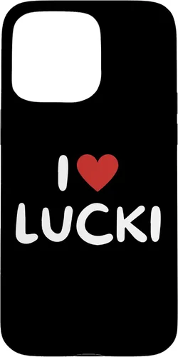 Vista 55 de Funda con corazón rojo para iPhone 16 I Love Lucki