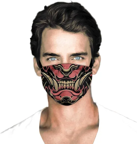 Vista 3 de Men Womens 3Pcs Face Mask Washable Face Mask with Adjustable EarLoops Bandana Balaclava Mouth Cover