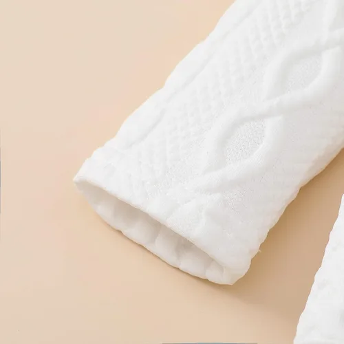 Vista 4 de Conjunto de ropa de bebé para niñas, mameluco de manga larga con capucha y pantalones