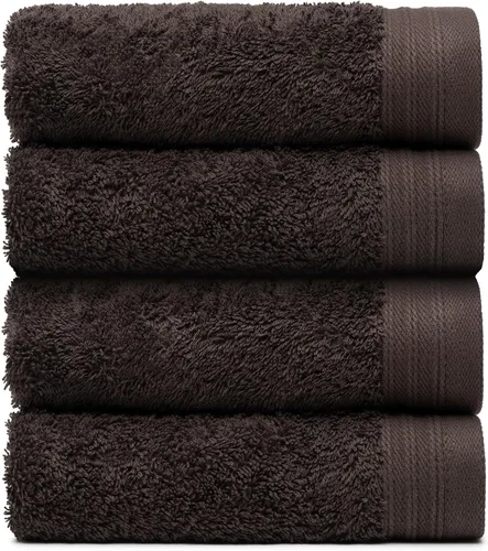 Vista 40 de Juego Premium de Toallas de 16 Toallas de Mano de 18" x 30" Color: Negro 100% Algodón 16 Toallas de Mano Ultra Suaves y Altamente Absorbentes