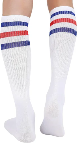 Vista 4 de Joulli Calcetines blancos hasta la rodilla 1-3 pares