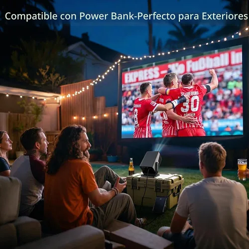 Vista 2 de Proyector HP con Netflix, compatible con cargador de batería USB-C Negro
