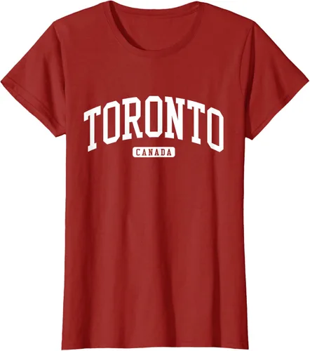 Vista 47 de Camiseta estilo universitario de Toronto Canada, Negro