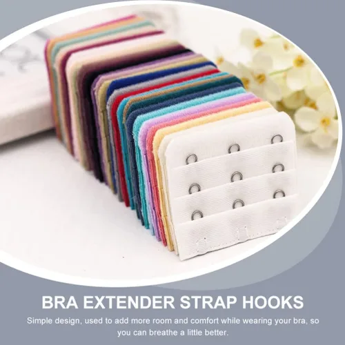 Vista 3 de EXCEART 30 extensores de brasier, extensor de correa de brasier, extensores de brasier, ganchos y extensor de sujetador