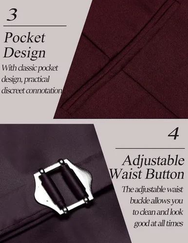 Vista 5 de Coofandy chaleco para traje o esmoquin con 5 botones, para hombre.