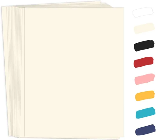 Vista 12 de 50 paquetes de cartulina negra 8.5 x 11, Goefun papel de impresora de cartulina de 65 lb para Halloween, álbumes de recortes, manualidades