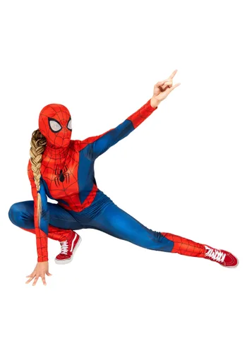 Vista 4 de Disfraz de Spider-Man en versión cómic para mujer Multicolor