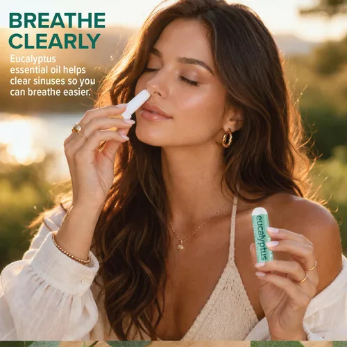 Vista 3 de MOXē - Inhalador nasal de aceite esencial de eucalipto, alivio sinusal y de congestión, relajación diaria, alivio del estrés, aromaterapia