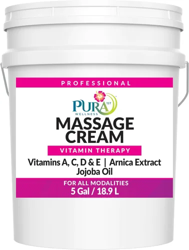 Vista 10 de Vitamin Therapy - Crema de masaje de 1 galón, vitamina E, profesional, terapia de masaje, tejido profundo, sin perfume, hipoalergénico, ingredientes