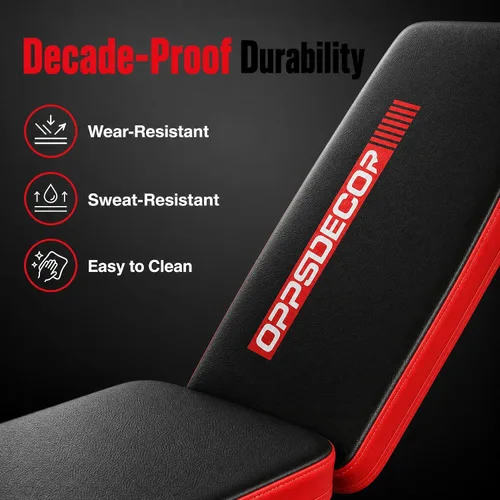 Vista 12 de OPPSDECOR Adjustable Weight Bench with Leg Extension and Leg Curl, ASTM-Certified 800 LBS Heavy Duty Workout Bench for Home Gym, Preacher Curl Bench