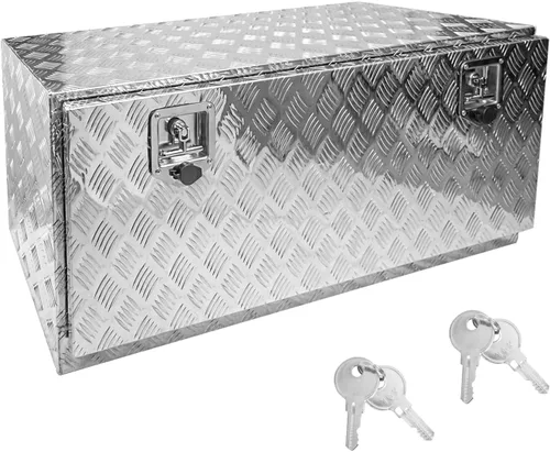 Vista 10 de Caja de herramientas de 24 pulgadas, caja plana para camioneta, organizador de almacenamiento para RV, caja de herramientas para camión con asa