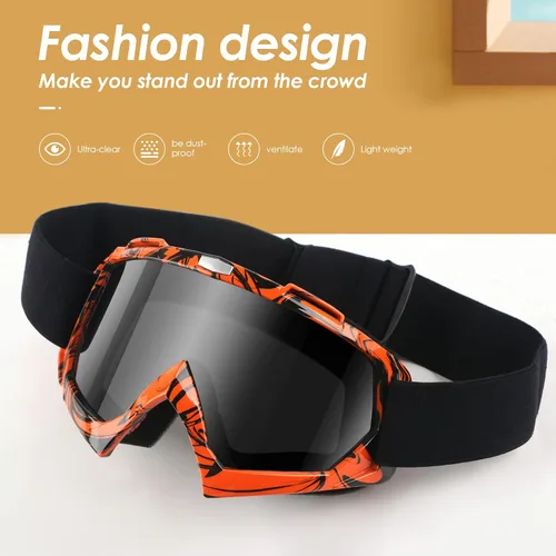 Vista 2 de Gafas de motocicleta ATV para motocross, para bicicleta de tierra, antiarañazos, UV400, protección para los ojos, gafas para todoterreno