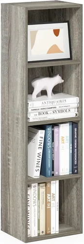 Vista 84 de Furinno PASIR - Estantería de libros de 2 niveles, estantería moderna de 9 x 12 x 21, estanterías abiertas para sala de estar, dormitorio, oficina