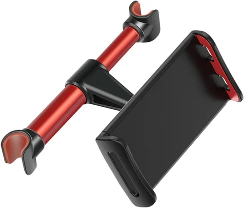 Vista 7 de Soporte para reposacabezas de automóvil, soporte giratorio ajustable de 360 grados, color negro