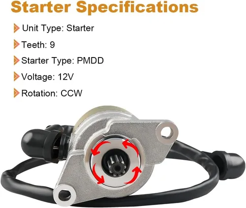 Vista 4 de Motor de arranque compatible con Can-Am DS70 DS90 2010-2013 Repuesto para DS70 Mini 2016-2018 2014-2015 DS90 Mini 2014-2015 V31200DGF000