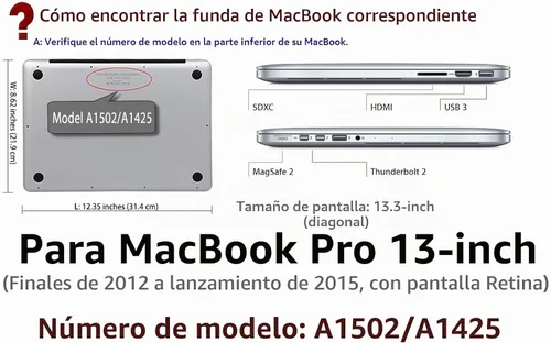 Vista 2 de UESWILL Funda de Carcasa Rígida Mate Compatible con MacBook Pro (Retina, 13 pulgadas, principios de 2015/2014/2013/finales de 2012), Modelo Negro