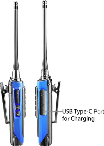 Vista 10 de Radios bidireccionales recargables de largo alcance con auricular, paquete de 4 walkie talkies Arcshell AR-6, batería de iones de litio y cargador