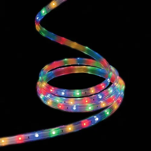 Vista 3 de GE StayBright 82155LO - 240 luces LED de Navidad integradas multicolor constantes de 19.6 pies con tubo transparente