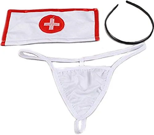 Vista 5 de YKSH Lencería sexy para mujer, Rojo blanco