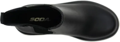 Vista 5 de Soda Pilot Botines Chelsea de tacón bajo para mujer, con doble elástico