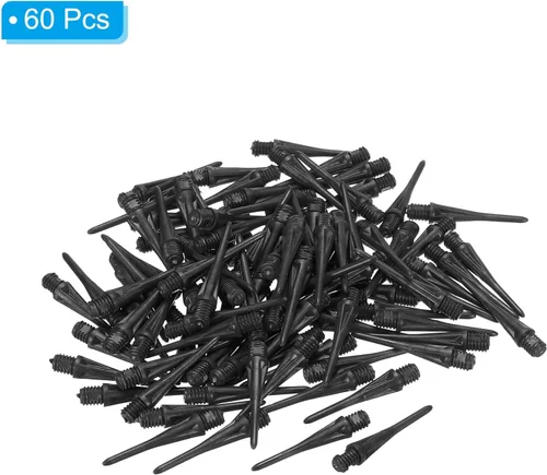 Vista 3 de PATIKIL Puntas de dardo de plástico 2BA hilo suave puntas de dardo de repuesto de punta de plástico de punta suave Accesorios de dardo Negro