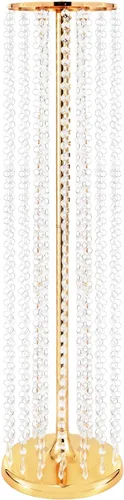 Vista 8 de 2 centros de mesa de boda para mesas, jarrones de 35.5 pulgadas de alto para centros de mesa de metal dorado para decoración de mesa para boda