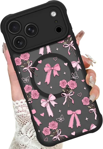 Vista 62 de KANGHAR - Funda compatible con iPhone 14, diseño de leopardo negro, textura de neumático antideslizante, a prueba de golpes, funda protectora
