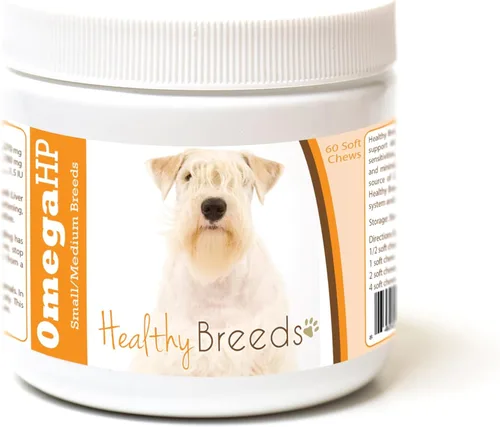 Vista 126 de Healthy Breeds Affenpinscher Omega HP - Masticables suaves para piel y pelaje, 60