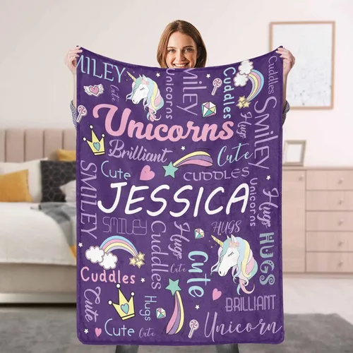 Vista 23 de Artsadd Manta de bebé personalizada para niñas y niños, mantas de bebé personalizadas con nombre, manta personalizada para niños, recién nacidos