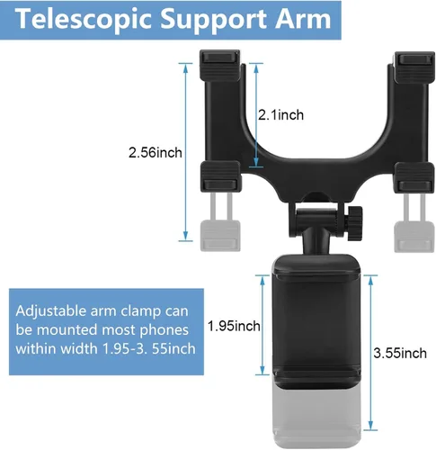 Vista 6 de Clip de agarre universal para espejo retrovisor de coche, soporte universal para teléfono celular para iPhone Samsung HTC GPS Smartphone
