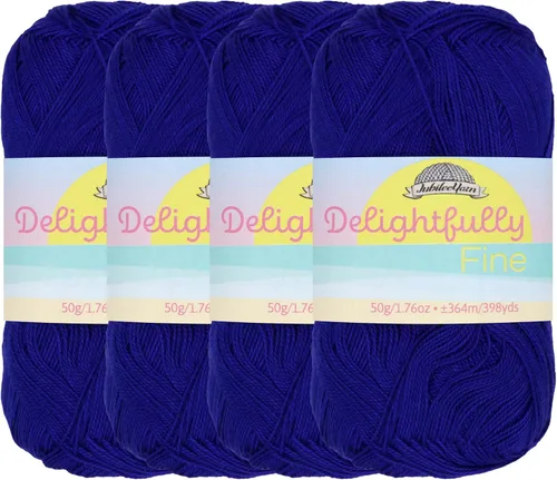 Vista 54 de JubileeYarn - Ovillo de hilo deliciosamente fino, 1.76 oz/madeja de rayón de bambú, color rosa polvo, 4 madejas