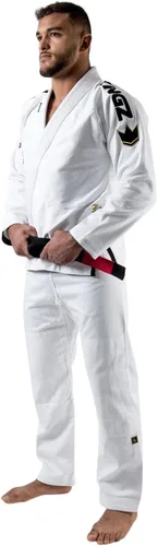 Vista 7 de Kingz Comp 450 V6 Brazilian Jiu Jitsu Gi - Kimono ligero para hombre BJJ - IBJJF Legal - 450gsm Pearl Weave Professional