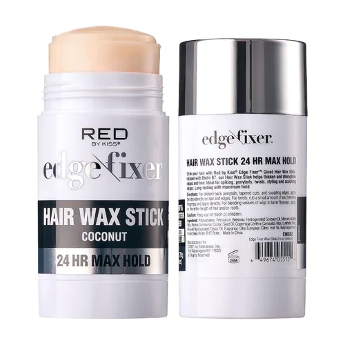 Vista 2 de Red by Kiss Cera para el cabello 24HR Max Hold Edge Fixer Control Pomada Antiadherente, no grasa, sin escamas (coco)