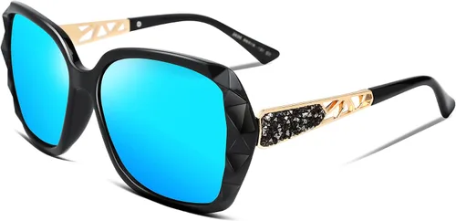 Vista 46 de FEISEDY - gafas de sol polarizadas para mujer, marco compuesto brillante B2289