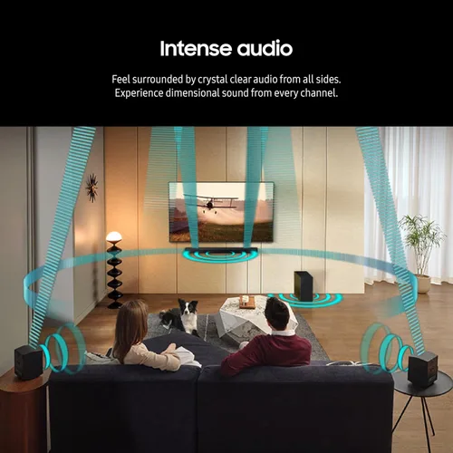 Vista 7 de Samsung Barra de sonido HW-Q910D de 9.1.2 canales con Dolby Atmos inalámbrico y plan de protección ámbar de 2 años (2024)