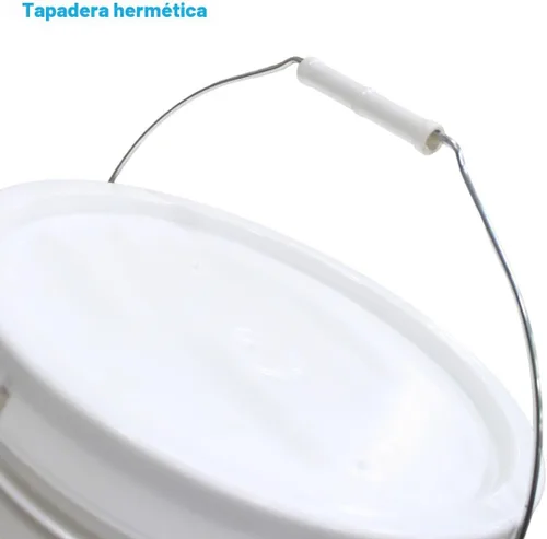 Vista 5 de Cubo y tapa de 3.5 galones, cubo multiusos de 90 mil, fabricado en los Estados Unidos, grado alimenticio, no contiene plástico BPA, reciclable