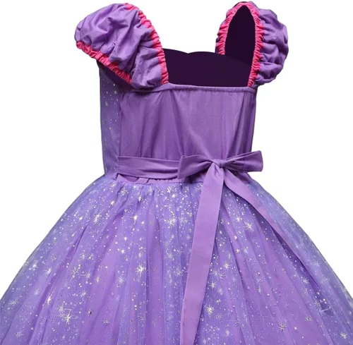 Vista 5 de LITO ANGELS - Disfraz de princesa para niñas pequeñas Halloween Navidad fiesta de disfraces con accesorios