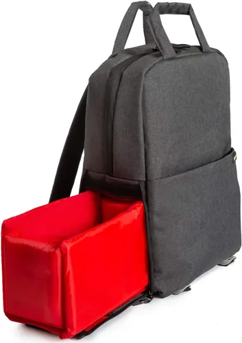 Vista 5 de Deco Gear Mochila multifunción para cámara SLR/DSLR con puerto de carga USB integrado para Canon, Nikon, Sony, compatible con cámaras sin espejo
