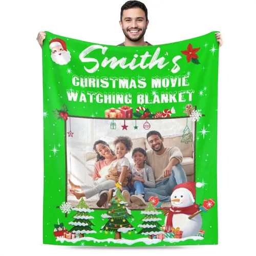 Vista 11 de Manta personalizada con imagen, mantas personalizadas para familia, marido, esposa, en cumpleaños, Navidad