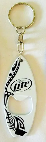Vista 2 de Miller Lite Llavero de tabla de surf/abrebotellas