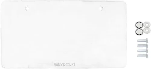 Vista 15 de Juego de 2 cubiertas para matrículas de automóvil, con diseño de burbuja, para placas estándar de EE. UU., cubierta irrompible con marco, funda Negro